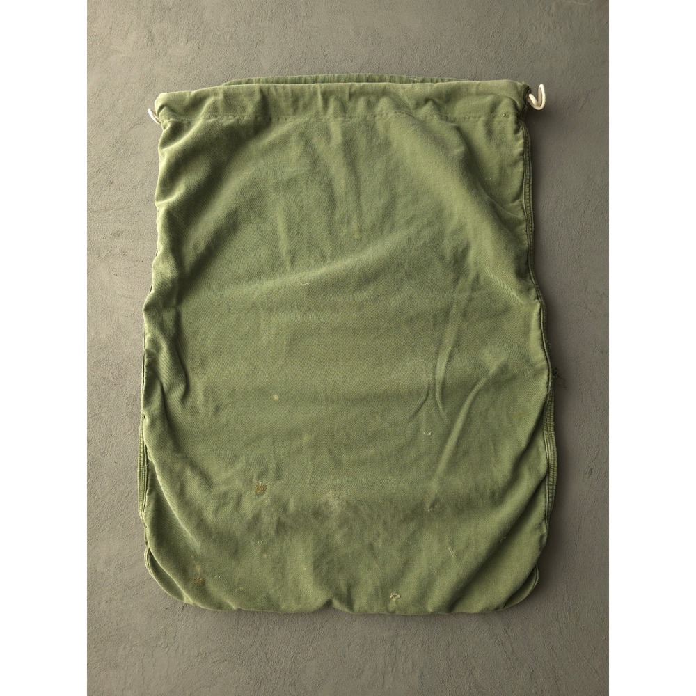 Vintage 60s Green OG-107 Laundry Bag OS Made in USA Military Cotton